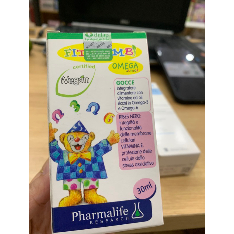 Omega junior Fitobimbi 30ml bổ sung omega 3,omega 6 từ thực vật giúp mắt sáng thông minh
