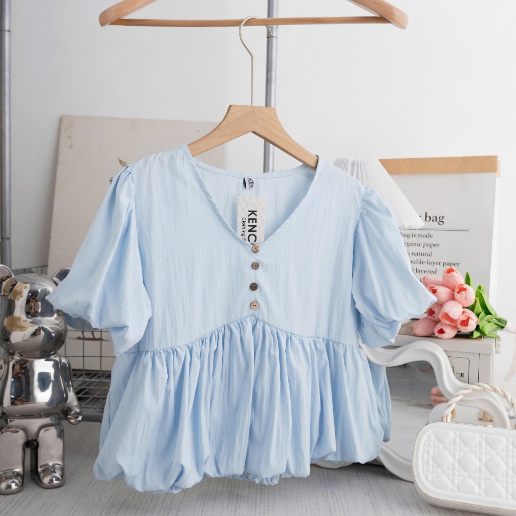 Áo kiểu hottrend nữ cổ V áo bí trẻ trung LÂM TÚ CLOTHING MA3003 | BigBuy360 - bigbuy360.vn