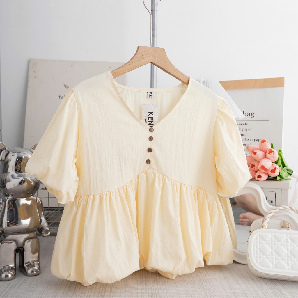 Áo kiểu hottrend nữ cổ V áo bí trẻ trung LÂM TÚ CLOTHING MA3003 | BigBuy360 - bigbuy360.vn