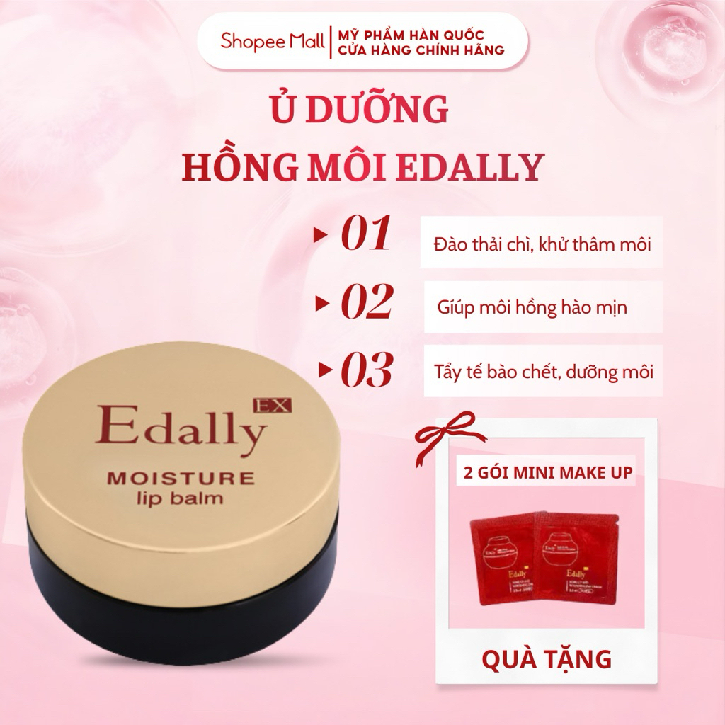 Dưỡng môi Edally EX Moisture Lip Balm Hàn Quốc Dưỡng Ẩm Giảm Thâm Dưỡng Môi Căng Hồng Tự Nhiên Hũ 5g