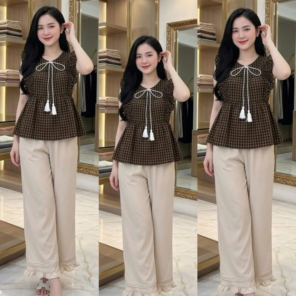 Set đầm chốt live hàng QC