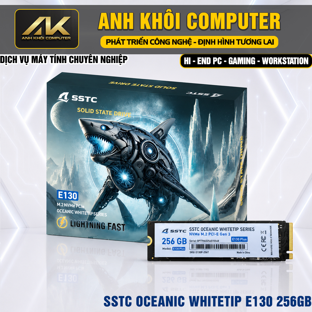 Ổ Cứng SSD SSTC E130 512GB/256GB NVMe Gen3x4 – Tăng Tốc Máy Tính Cực Mạnh, Khởi Động Chỉ Trong Vài G