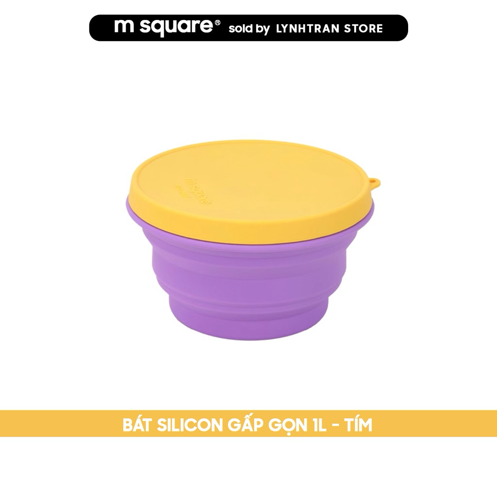 Bát silicon gập gọn bỏ túi cao cấp 1000ml Msquare® Chính hãng giá tốt