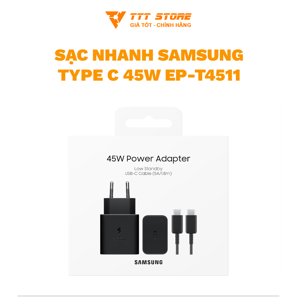Củ Sạc Nhanh Samsung 45W Super Fast Charging EP-T4511 Chính Hãng - TTTSTORE