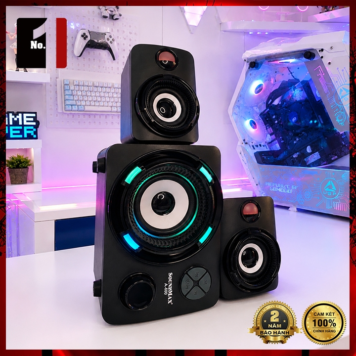 Loa Máy Tính Gaming 2.1 Soundmax A600 Âm Thanh Hay Bass Mạnh Đèn LED Nháy Theo Nhạc Loa Vi Tính Có D