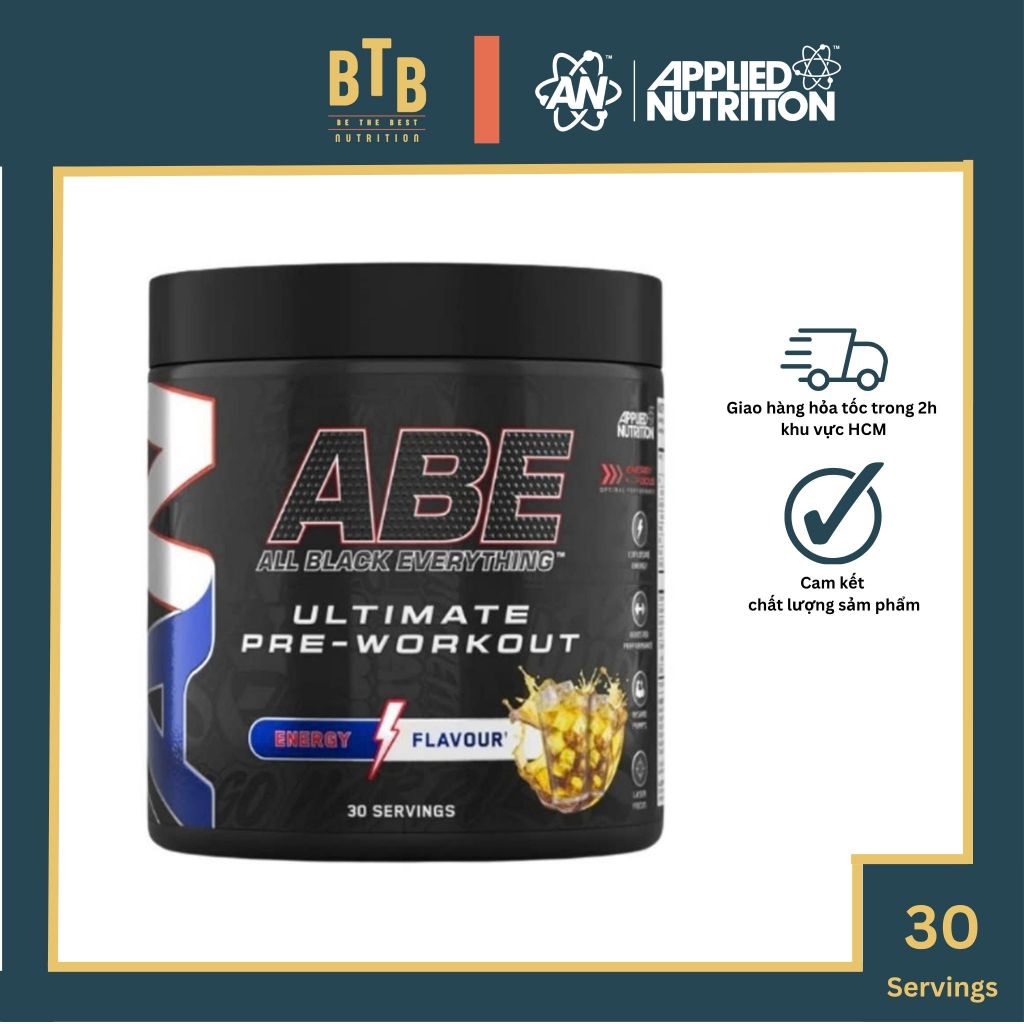 Pre-workout ABE - 30 lần dùng tập trung tỉnh táo từ Applied Nutrition
