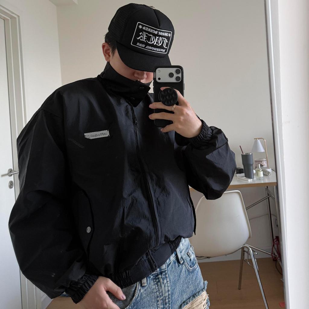 [NEW] AIRFRAME JACKET - Áo khoác dù nhăn 3 lớp cao cổ có nút gài nam nữ (Có túi trong) Whose Studio | BigBuy360 - bigbuy360.vn