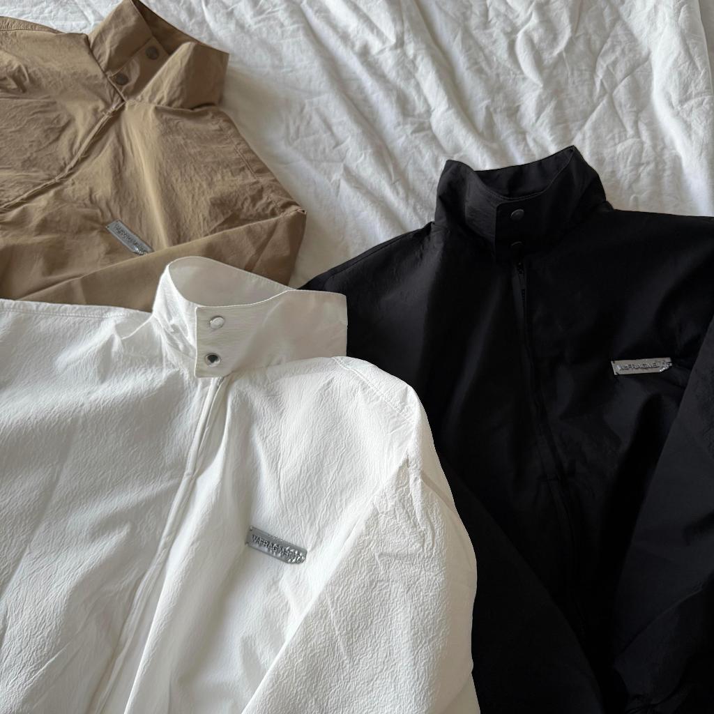 [NEW] AIRFRAME JACKET - Áo khoác dù nhăn 3 lớp cao cổ có nút gài nam nữ (Có túi trong) Whose Studio | BigBuy360 - bigbuy360.vn