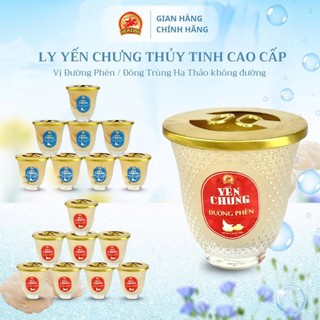 Combo 8 LY YẾN THUỶ TINH Cao Cấp Vị Đường Phèn, Đông Trùng Hạ Thảo - KHÔNG CÓ HỘP