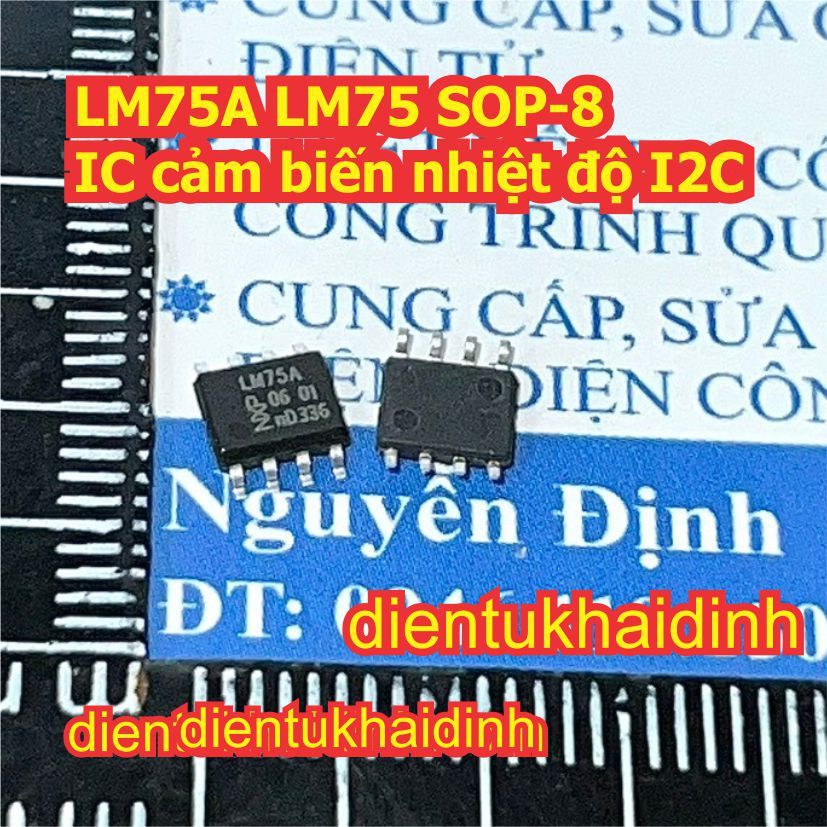 5 con LM75A LM75 SOP-8 IC cảm biến nhiệt độ I2C kde2108
