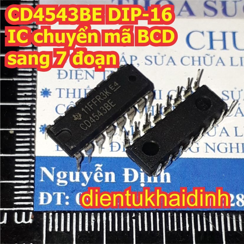 10 con IC CD4543BE CD4543 4543 DIP-16 IC chuyển mã BCD sang 7 đoạn kde1442