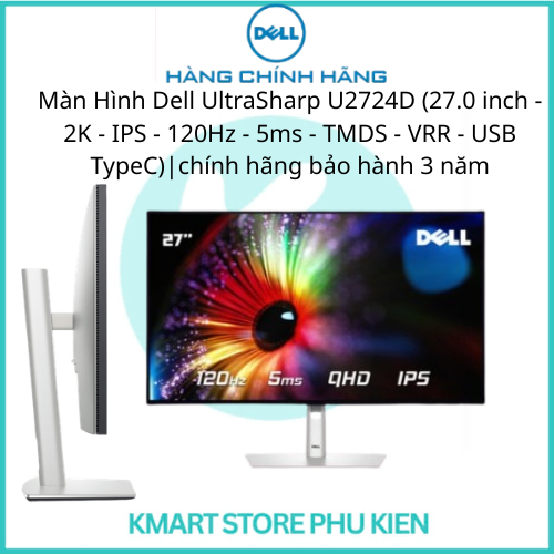 Màn Hình Dell UltraSharp U2724D (27.0 inch - 2K - IPS - 120Hz - 5ms - TMDS - VRR - USB TypeC)|chính 