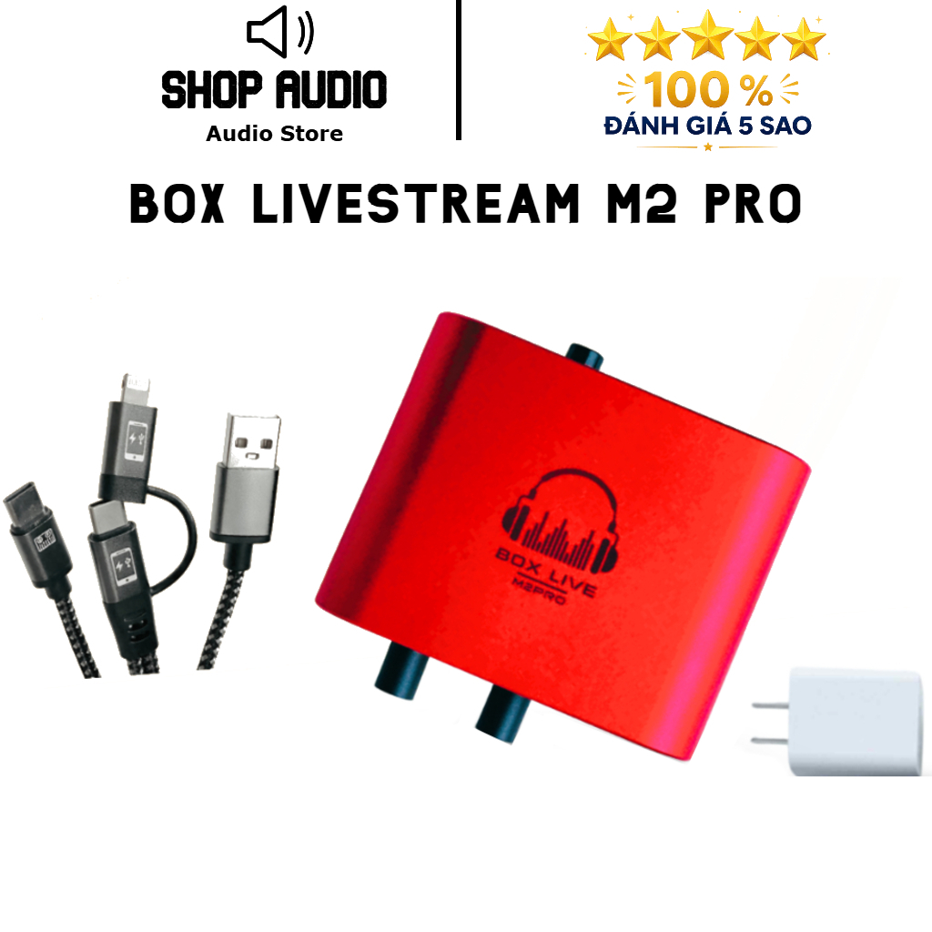 Box Sạc Live M2 Pro – Vừa Sạc Vừa Live, Kết Nối Micro. Box Livestream M2 Pro Âm Thanh Chuẩn 24Bit PK