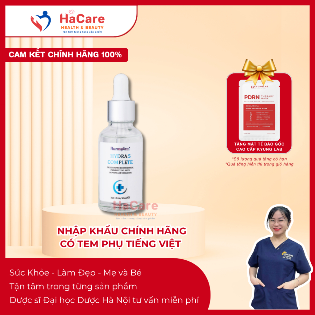 [CHÍNH HÃNG] Serum cấp ẩm và phục hồi da Pharmaform Hydra 5 Complete Serum