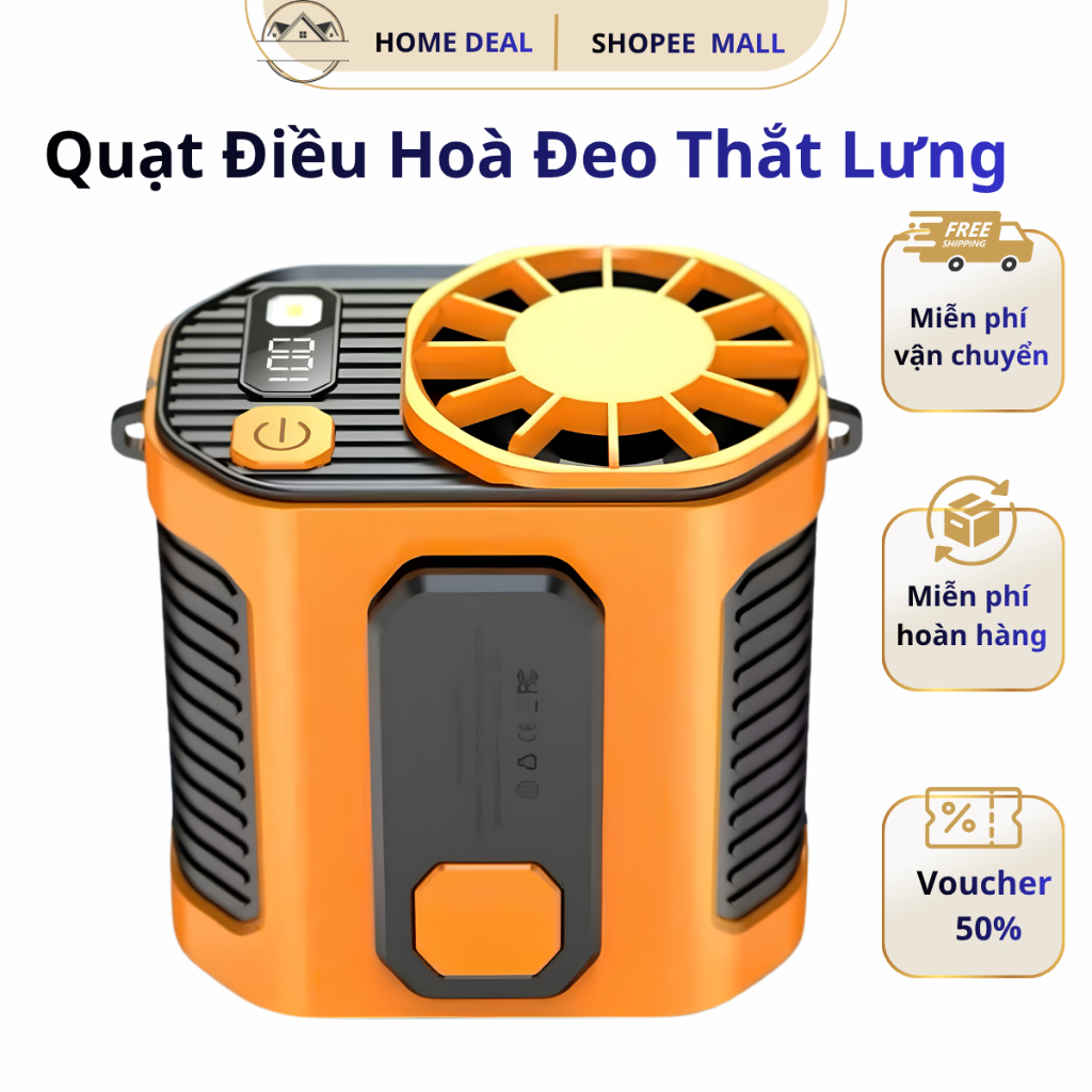 Quạt Điều Hoà Mini Đeo Thắt Lưng F83 Giúp Làm Mát Hạ Nhiệt Cơ Thể Nhanh YATASMART