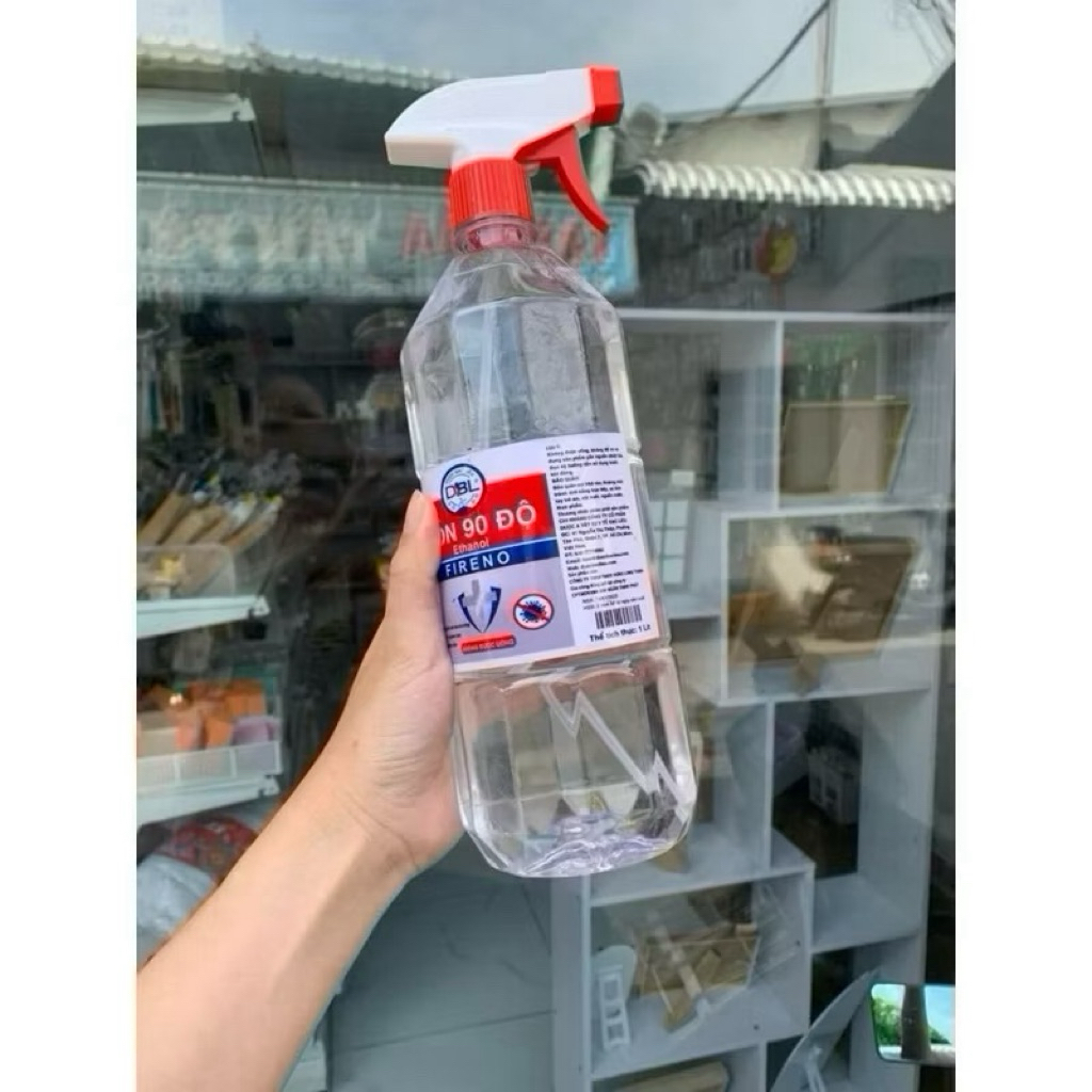 Dung dịch rửa tay khử khuẩn Cồn 90 độ chai 1 lít (1000ml) .