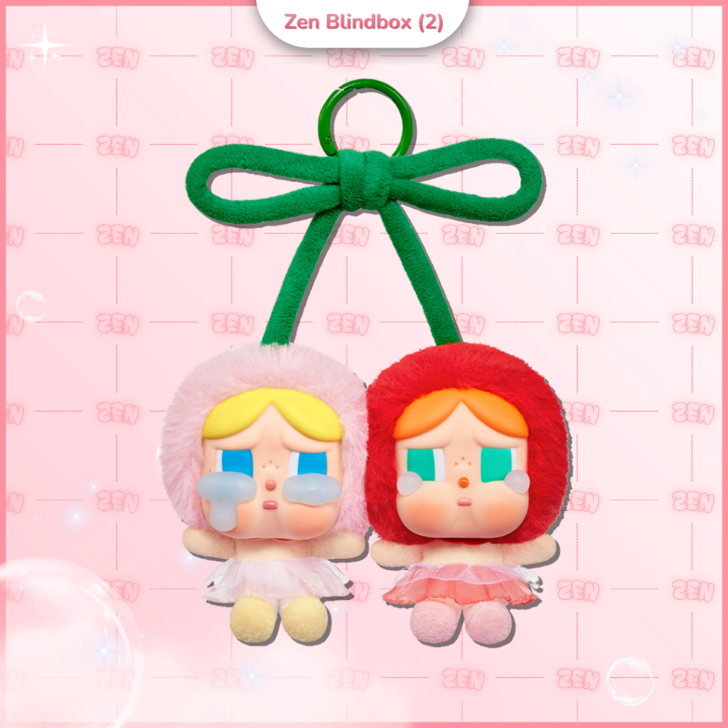[CHÍNH HÃNG] Crybaby Crying for Love Series Móc Khóa Gấu Bông Crybaby Cherry