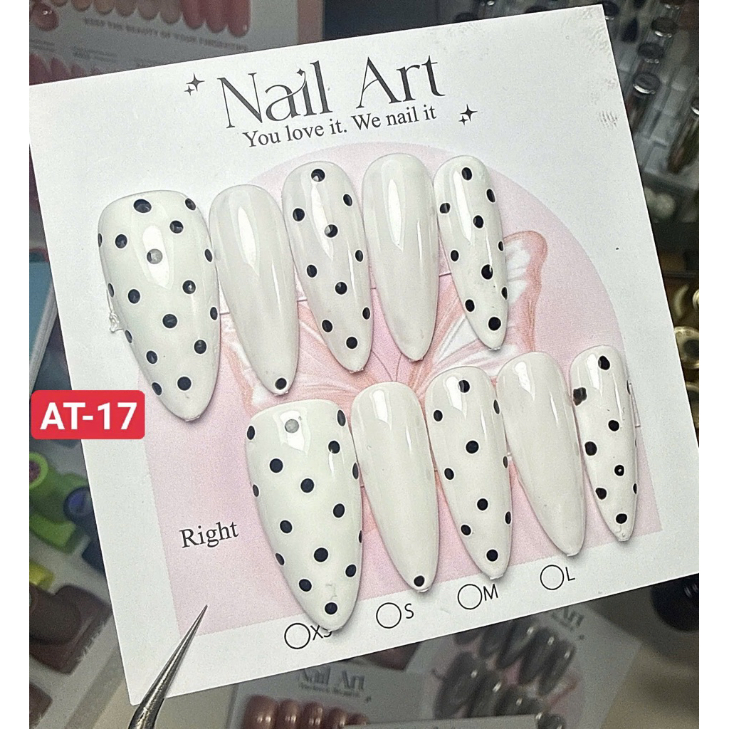 Nali Box- Móng Giả Handmade Mắt Mèo Kim Cương thiết kế Cực Xinh Blinh Blinh Style HQ