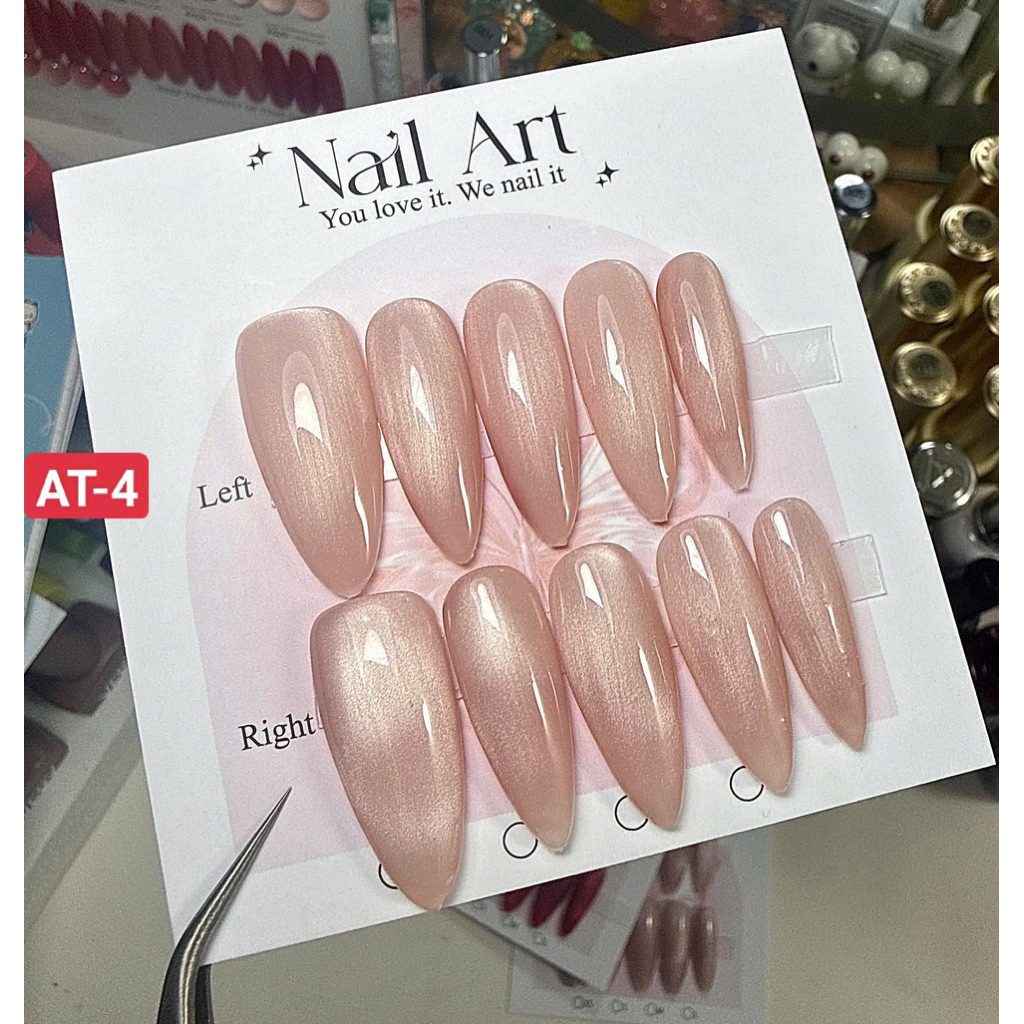 Nali Box- Móng Giả Handmade Mắt Mèo Kim Cương Cực Xinh Blinh Blinh mua 1 được 4 sản phẩm đi kèm