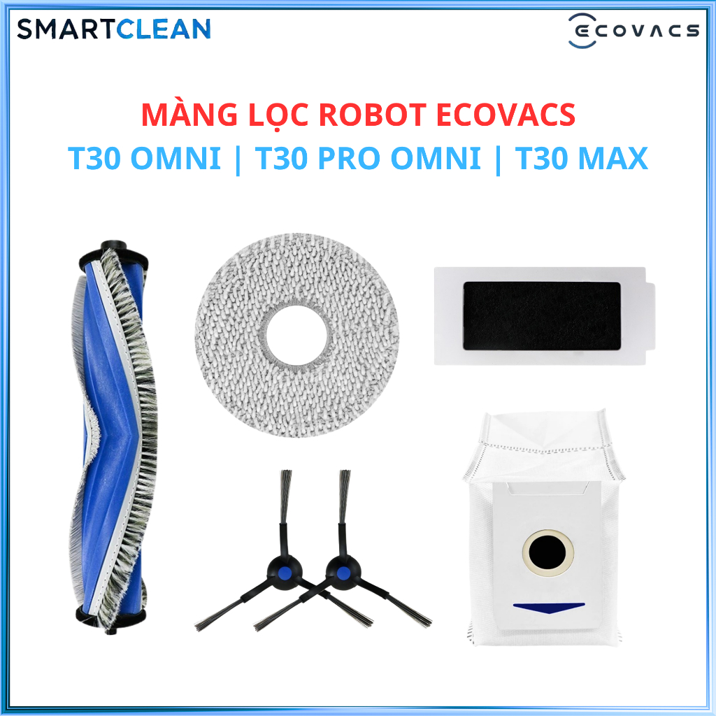 Phụ Kiện Thay Thế Robot hút bụi Ecovacs T30 Omni, T30 Pro Omni, T30 Pro, T30 Max