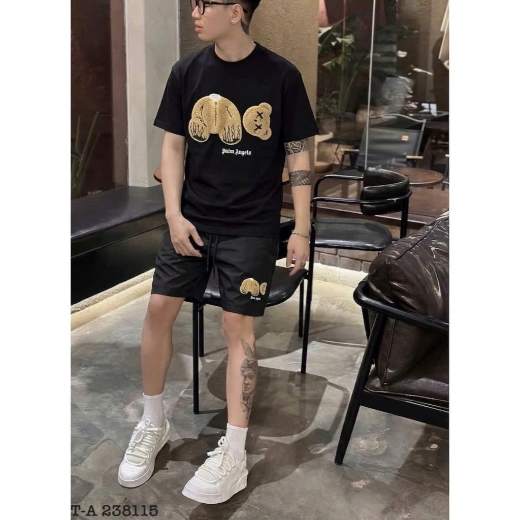Bộ Cộc Nam Thêu Hình Mặt Gấu Xù Trước Ngực Cực Hót - Bộ Cộc Nam Phối Quần Gió Cao Cấp Siêu Hot 2024 | BigBuy360 - bigbuy360.vn