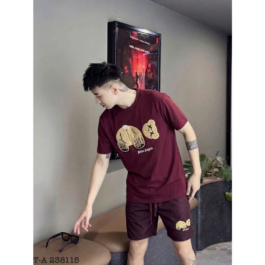 Bộ Cộc Nam Thêu Hình Mặt Gấu Xù Trước Ngực Cực Hót - Bộ Cộc Nam Phối Quần Gió Cao Cấp Siêu Hot 2024 | BigBuy360 - bigbuy360.vn