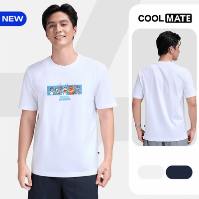 [MUA 2 GIẢM 5%][MỚI - BST DORAEMON]Áo thun Tshirt nam nữ Regular Fit 100% Cotton 180gsm IN Doraemon - Coolmate