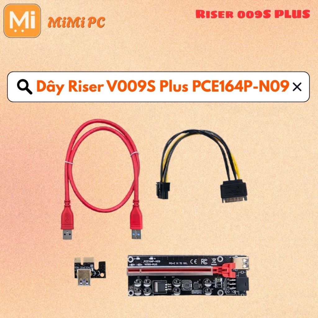 Riser 009S Plus Siêu Phiên Bản PCIE X16 PCI Express Mở RộngThẻ