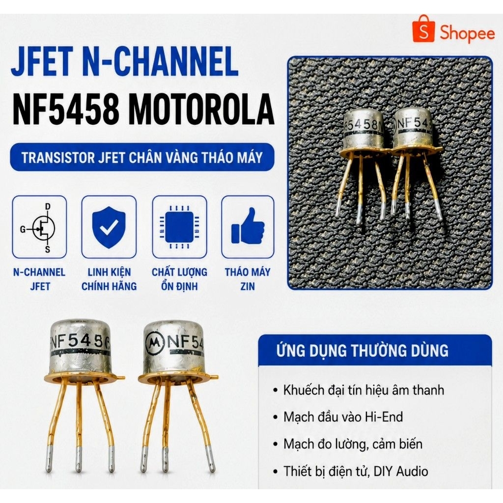 Jfet N-Channel NF5458 Motorola (2 pcs)
