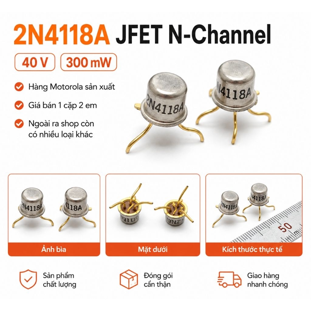 2N4118A JFET N-Channel 40 V 300 mW 