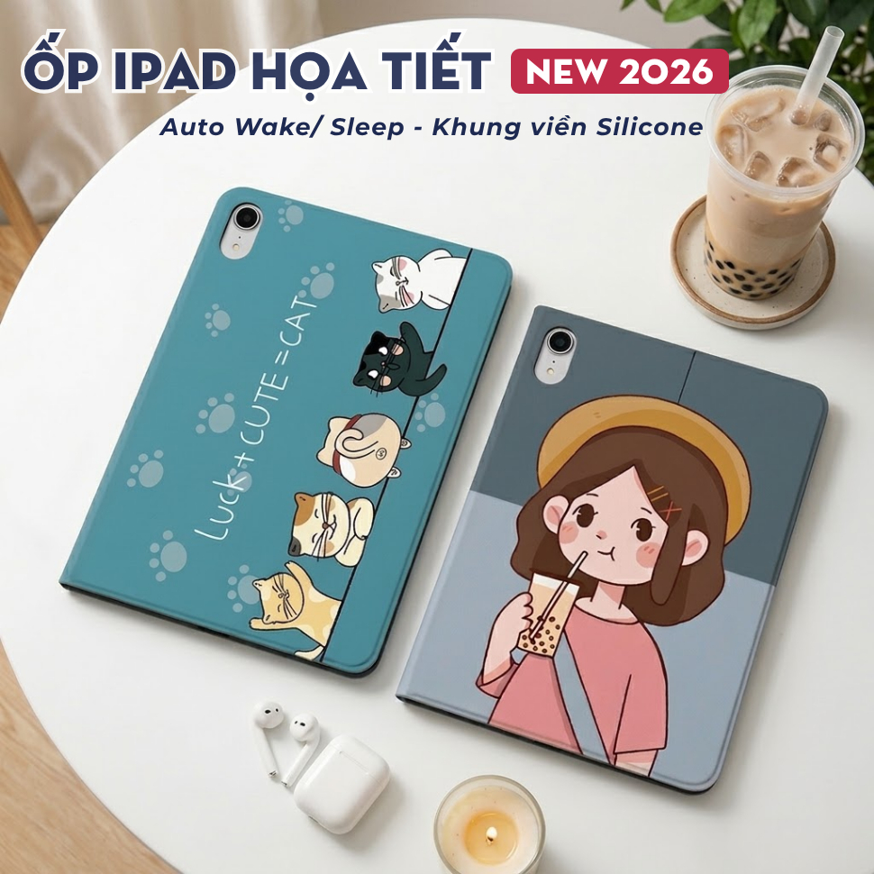 Ốp iPad Air 11 inch -  Air 4 5 6 7  M1 M2 M3 M4 M5 -  Air 1 2  9.7 inch/ Air 3 10.5" Case iPad Cute,