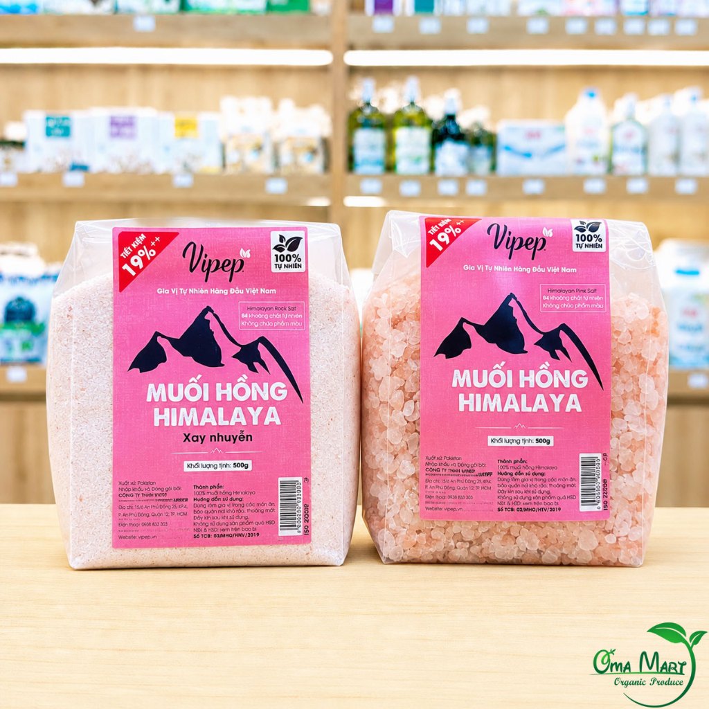 [CHÍNH HÃNG] Muối Hồng Himalaya VIPEP ( Dạng Túi) - Muối hồng tinh khiết nấu ăn, ngâm chân...