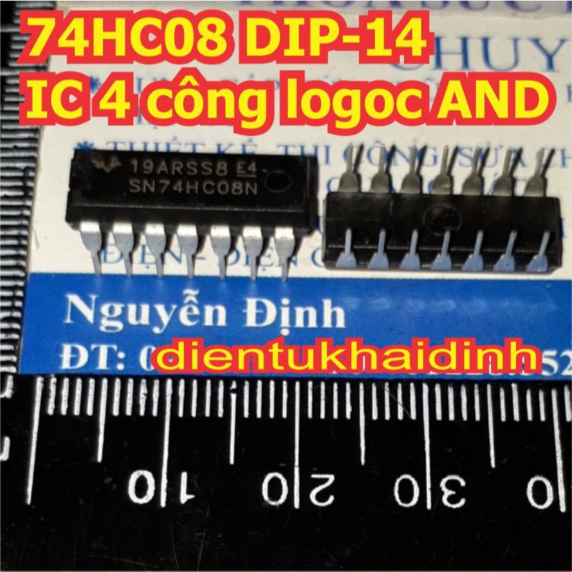 10 con SN74HC08N 74HC08N 74HC08 DIP-14 IC 4 công logoc AND kde1370