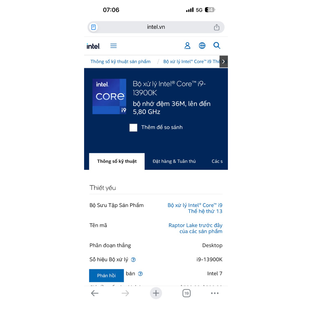 Bộ xử lý Intel® Core™ i9-13900K