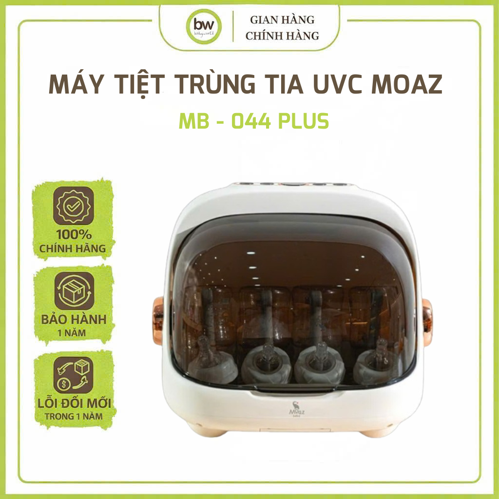 Máy úp bình sữa tiệt trùng sấy khô Tia UVC ION Moaz Bebe Mb044 Plus mẫu mới