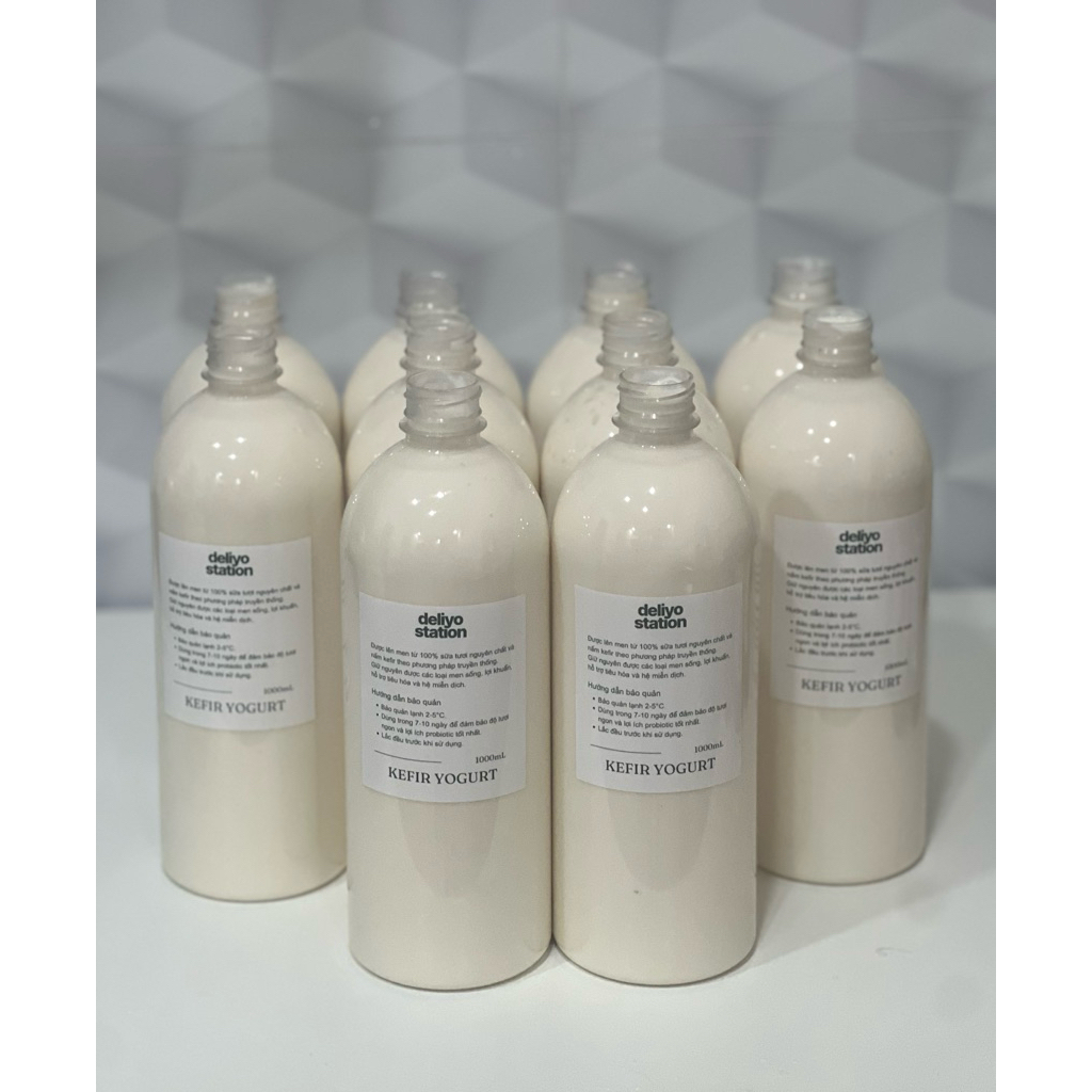 Deliyo Natural Kefir Drinking Yogurt 1000ml - Yogurt Kefir Plain anti bloating. Best kefir in town