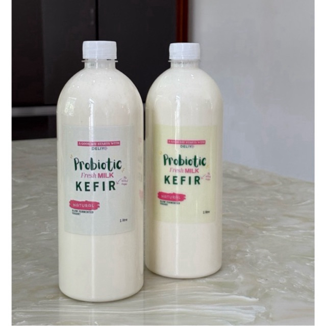 Kefir yogurt sữa chua kefir không đường ít chua tốt cho tiêu hoá 1 lít