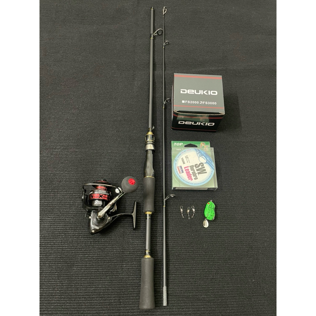 COMBO DAIWA NỘI ĐỊA TẶNG MÁY fs2000 kèm dây dù và nhái hơi khoá link ( AE LƯU Ý SHOP HẾT FS3000 )