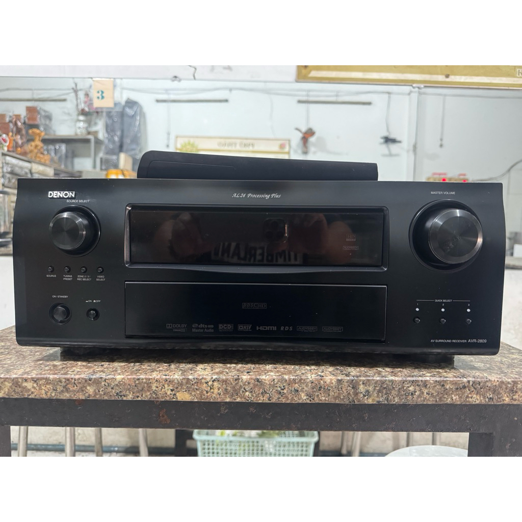 Amply DENON AVR-2809 hàng xuất châu Âu điện 230v công xuất 500w máy chạy 18 sò than zin mới đẹp âm t