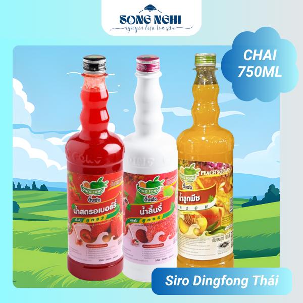 Syrup/ Siro DingFong 760ml Thái - siro ding fong, nắp thiếc syrup Thái Dingfong