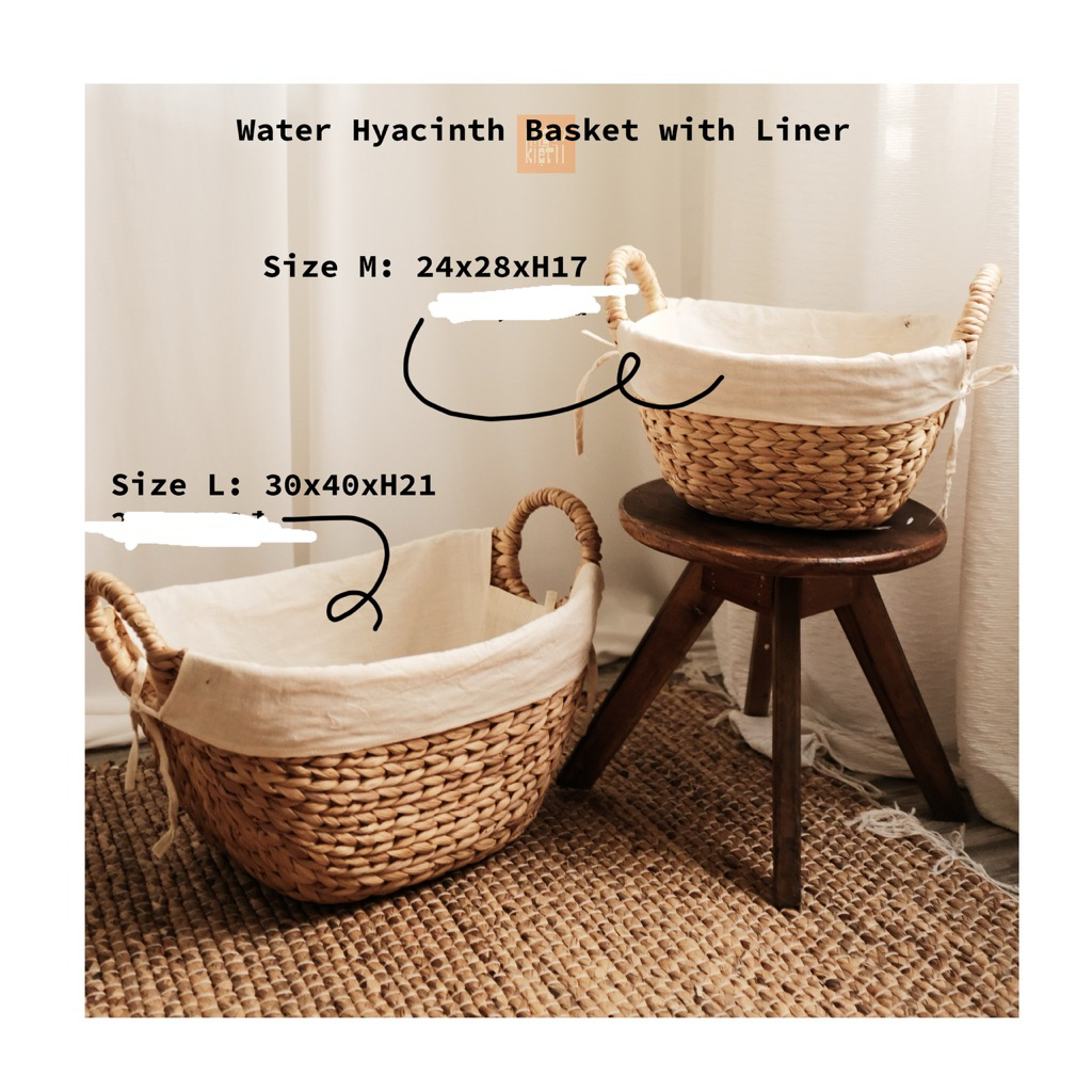 Sọt đựng quần áo , đựng đồ , decor trang trí dáng thuyền bằng cói lục bình