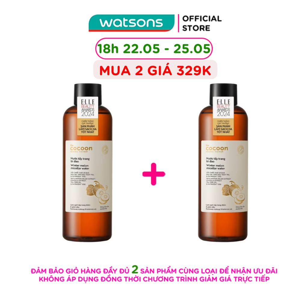 Nước Tẩy Trang Cocoon Winter Melon Bí Đao Làm Sạch Da Và Giảm Dầu 500ml