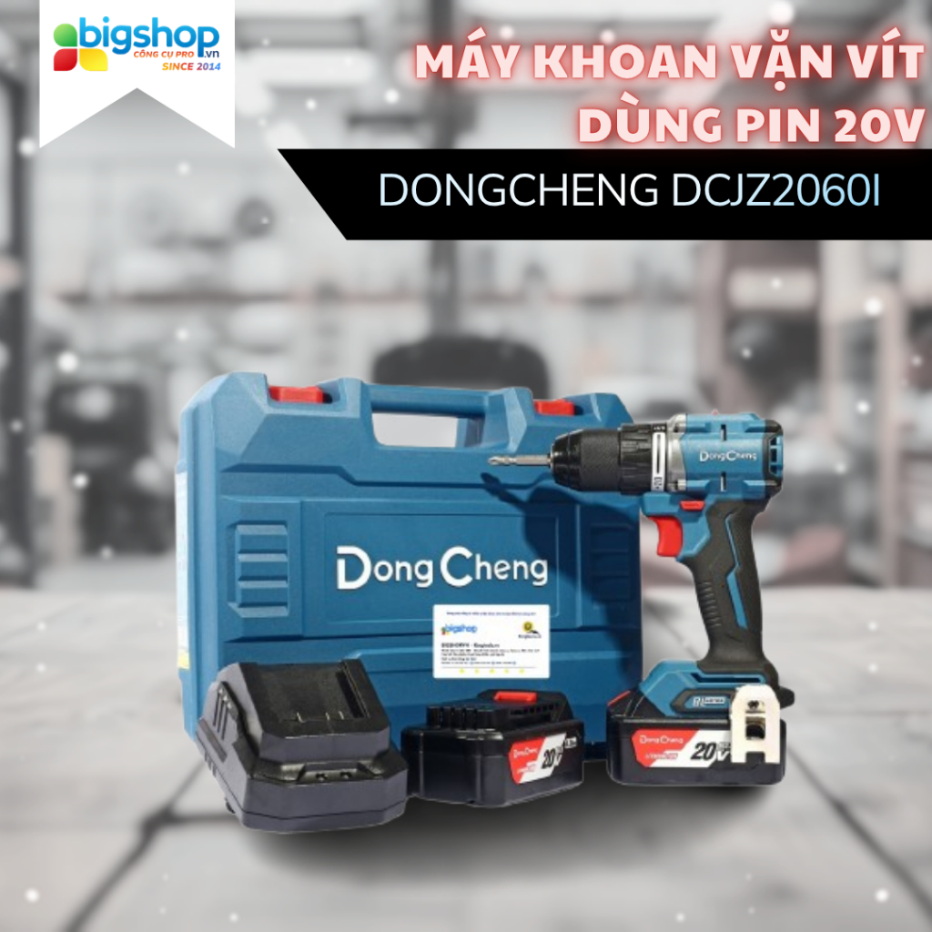 Máy khoan vặn vít dùng pin 20V Dongcheng DCJZ2060i