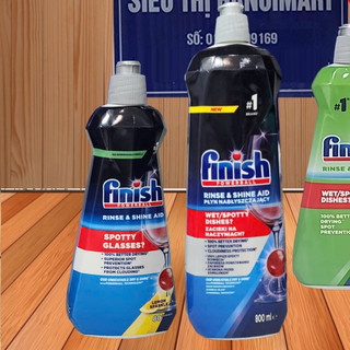 Dung dịch dầu làm bóng bát finish 1550ml, Nước làm bóng Finish 750ml, Dầu bóng chén Finish chai dùng trợ xả máy rửa