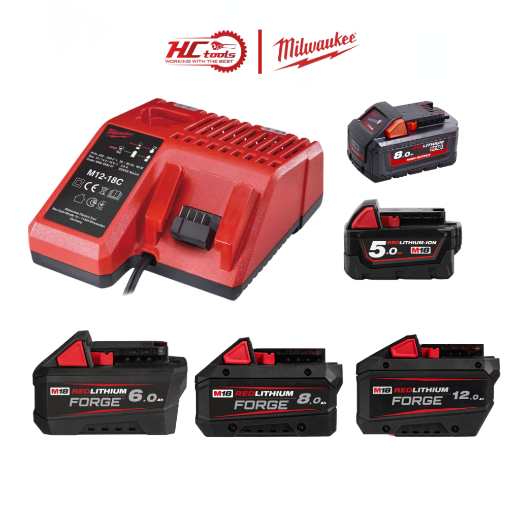 Đế sạc pin Milwaukee M12-18C sạc nhanh Milwaukee M12-18FC chính hãng | HCTOOLSVN