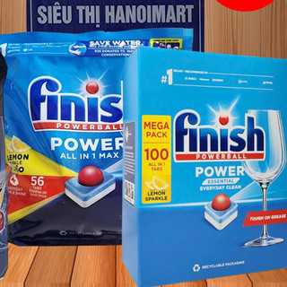 100 viên rửa bát finish all in one hương chanh 112 viên nhập khẩu chính hãng, viên finish ultimate 60v