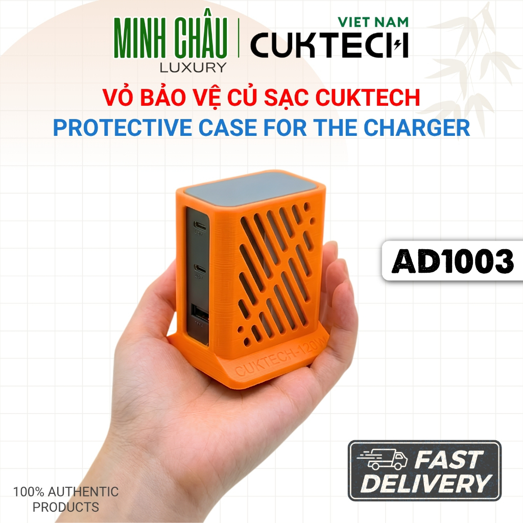 Vỏ Bảo Vệ Củ Sạc CUKTECH AD1003 | Chống trầy xước | Thiết kế để bàn | Chất liệu nhựa in 3D cao cấp -
