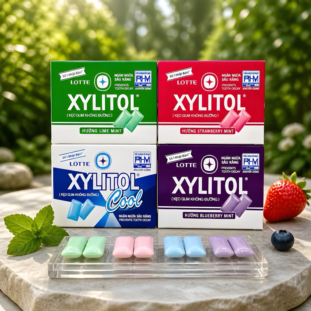 KẸO SINGUM XYLITOL KHÔNG ĐƯỜNG CỰC NGON HỘP 15 VỈ