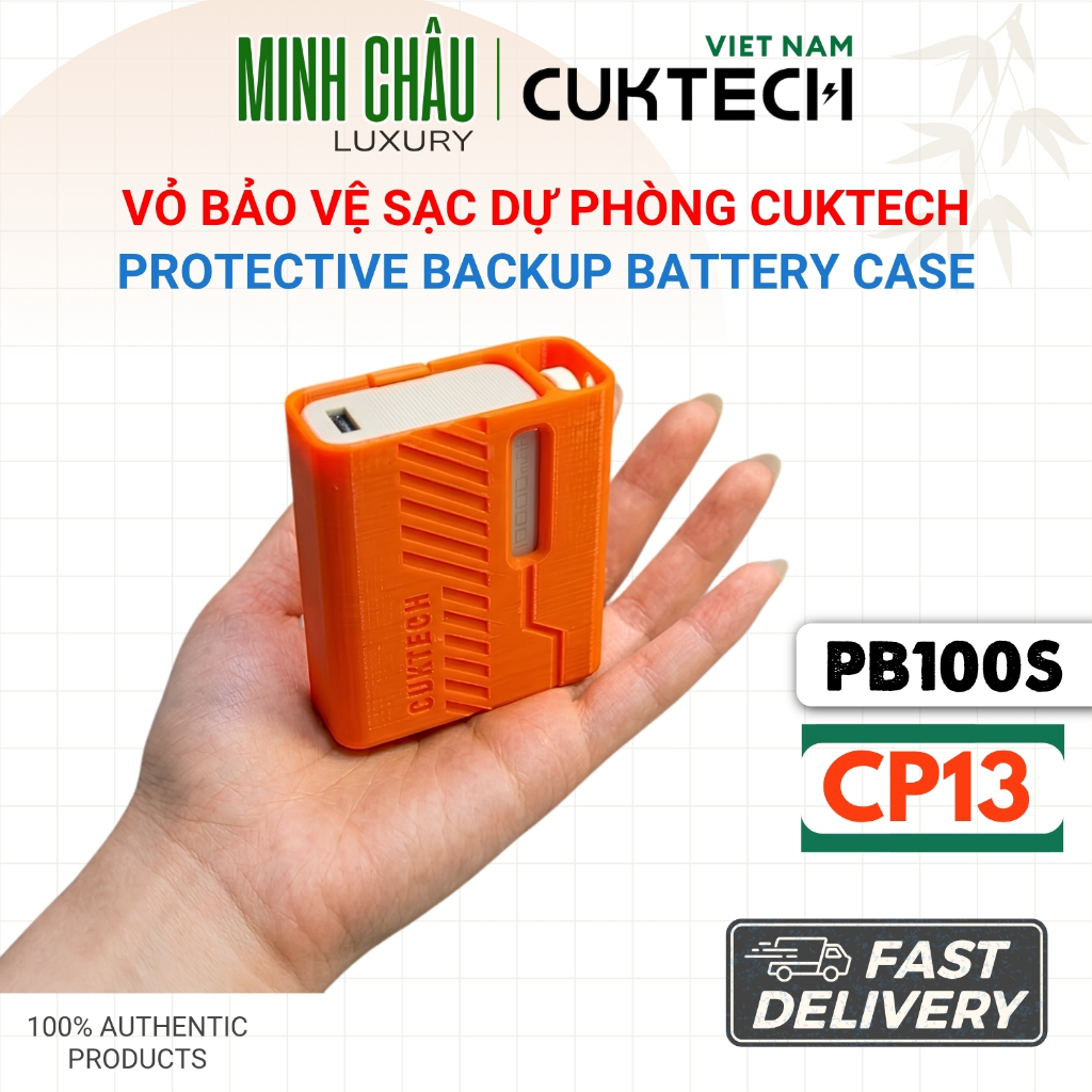Vỏ Bảo Vệ Pin Sạc Dự Phòng Cuktech CP13 [PB100S] | Chống trầy xước | Siêu mỏng | Chất liệu nhựa in 3