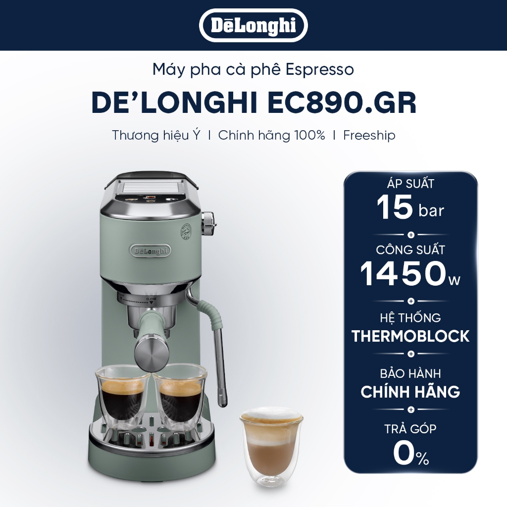 Máy Pha Cà Phê DeLonghi Dedica Duo EC890 │ Espresso Chuẩn Ý & Cold Brew │ 15 Bar